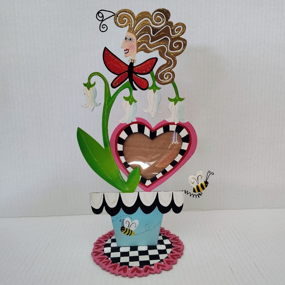 Fanciful Flights Karen Rossi For Sylvester Flower Pot Metal Picture Frame